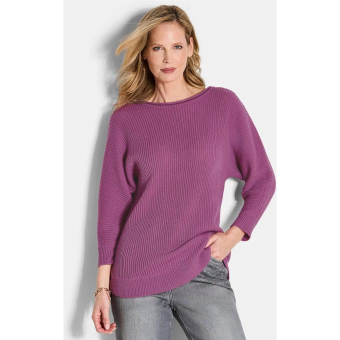 Pullover met scheerwol - bessen - Gr. 36/38 van Goldner Fashion