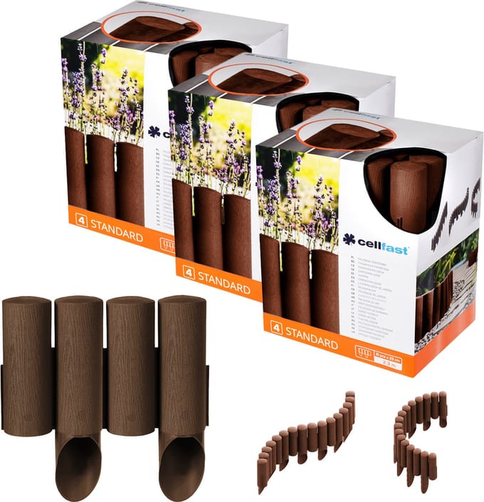 Cellfast - Tuinpaisade - Tuinrand - vorstbestendig - 6,9 m - Bruin