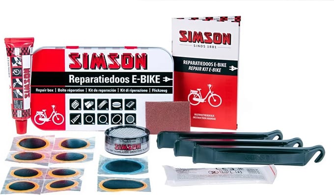 Simson - Reparatiedoos E-Bike - Inclusief pleisters en solutie
