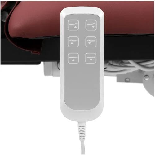 physa Massagetafel - 3 motoren - 200 kg - zwart / bordeaux 10040526