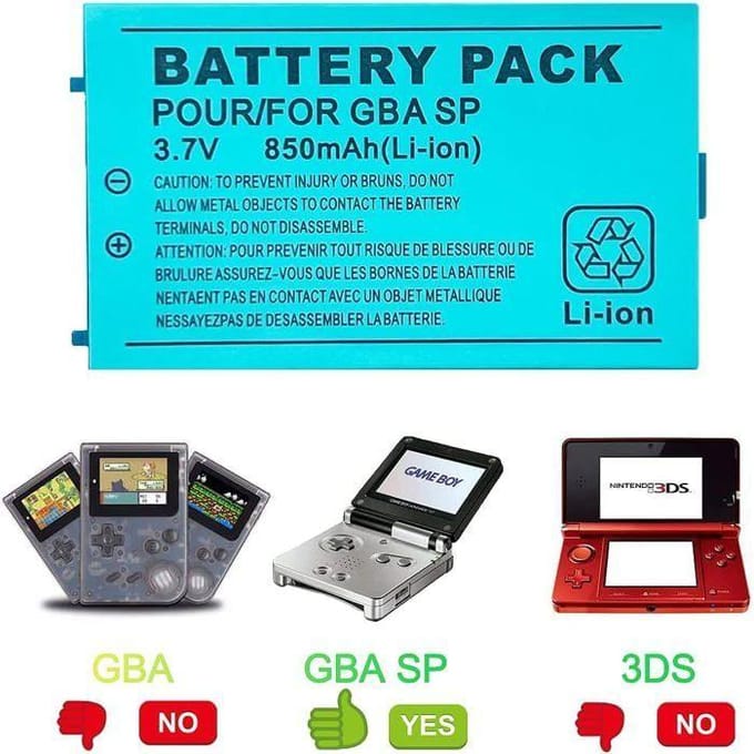 Dolphix Vervangende accu voor GameBoy Advance SP