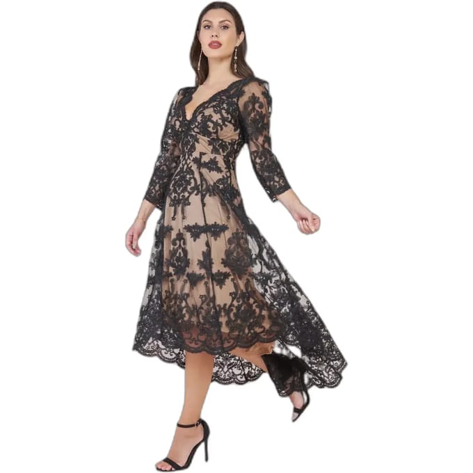 Asymmetrische kanten jurk dames Goddiva