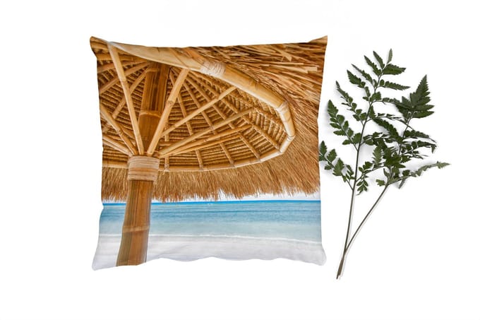 Sierkussens - Kussentjes Woonkamer - 60x60 cm - Parasol - Strand - Zee - Tropisch