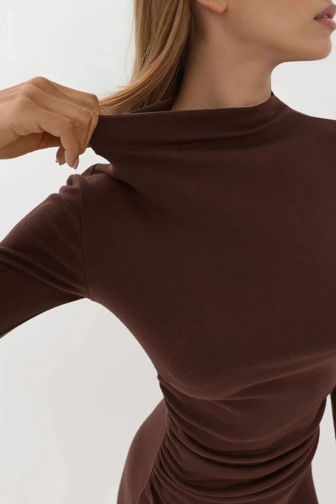 Bodycon Zachte Aanraking Modal Mini Jurk