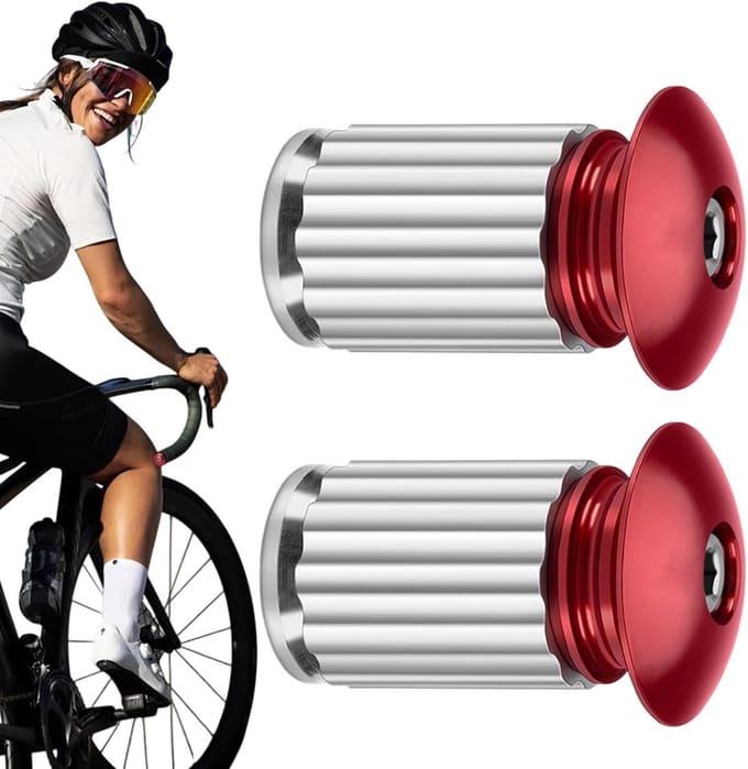 Stuurdoppen - Stuureindkappen Fiets - Fietsen Comfort - Aluminiumlegering - 8 cm - Rood