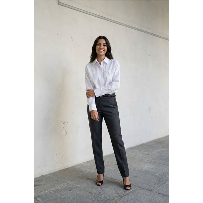 Lange Katoenen Textuurblouse