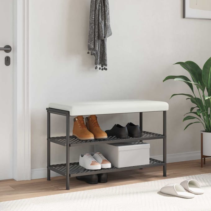 vidaXL - Bankkussen - Kunstleer - Wit - Diepte - 35 - cm