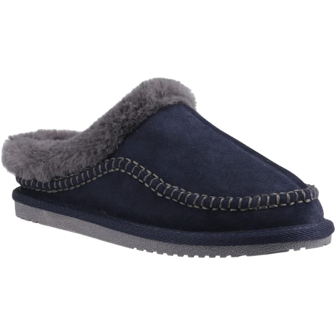 Hush Puppies Anika Suède Dames Navy Slippers