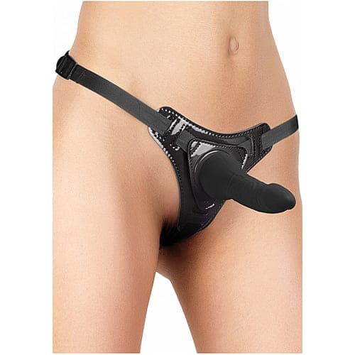 Ouch! Pleasure Strap On Siliconen Voorbinddildo - Strap on - Zwart