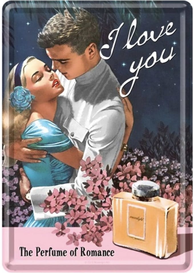 Metalen Postkaart I Love You Couple