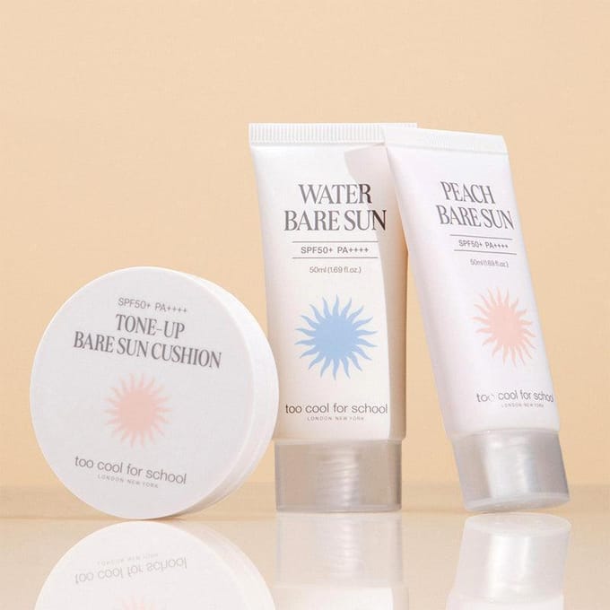 [te cool voor school] Peach Bare Sun SPF 50+ PA++++ 50ml white