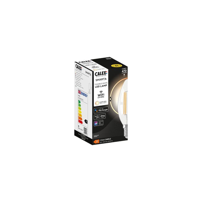 Calex Smart LED lamp E14 B35 4,9W kaars 1800K-3000K