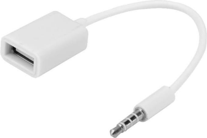 Finnacle - Aux audio jack - 3.5mm - USB 2.0 - OTG Converter - Converter - USB - Audio kabeltje - Wit - Universeel
