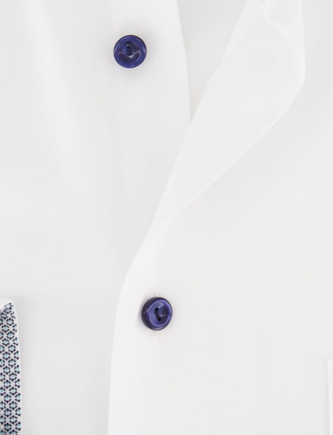 Wit overhemd Eton classic fit lange mouw strijkvrij