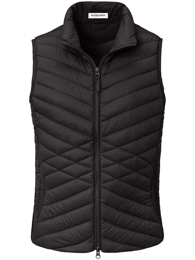 Donzen bodywarmer deelbare ritssluiting Van Peter Hahn zwart