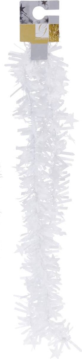 Folieslinger - met sterretjes - Wit - kerstversiering - 180 cm - Kerstmis decoratie