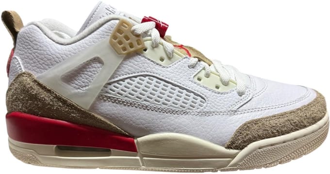 Jordan - Spizike Low - Sportschoenen - Mannen - Wit/Bruin/Rood - Maat 45.5