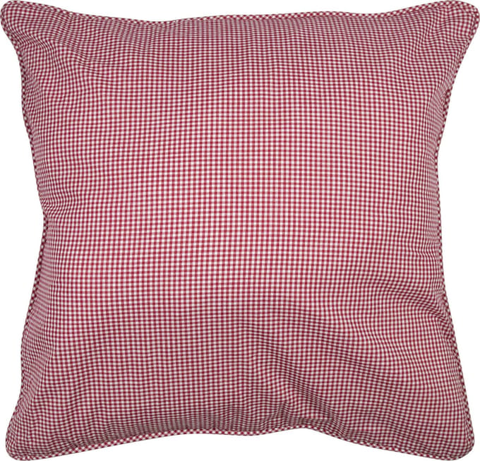 kussen katoen donker rood ruit 55x55cm