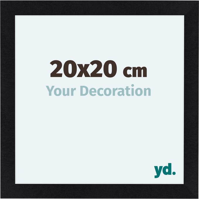 Your Decoration - Fotolijst 20x20 cm - MDF - Zwart Mat - Como