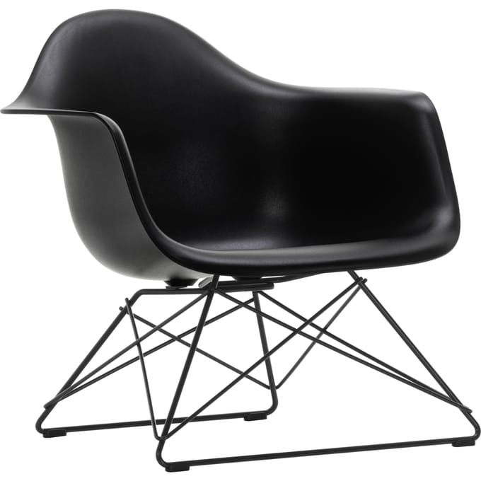 Vitra Eames Plastic Armchair LAR - diepzwart RE - basic dark gepoedercoat