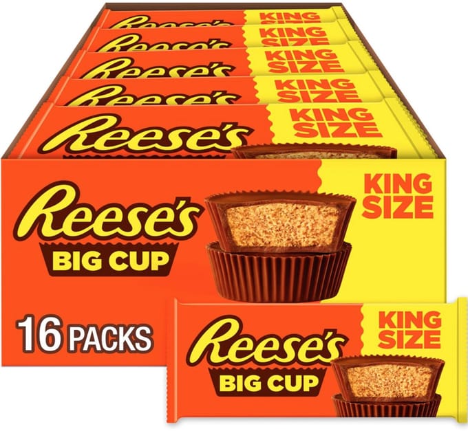 Reese’s Big Cup King Size – 80 × 79 g – 5 Boxes – Ultra Bulk Case