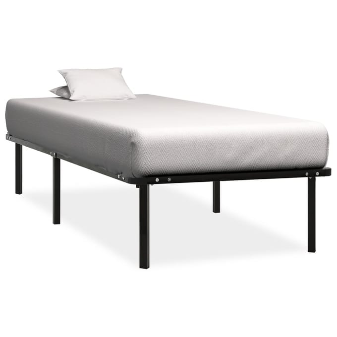 vidaXL - Bedframe - metaal - zwart - 100x200 - cm