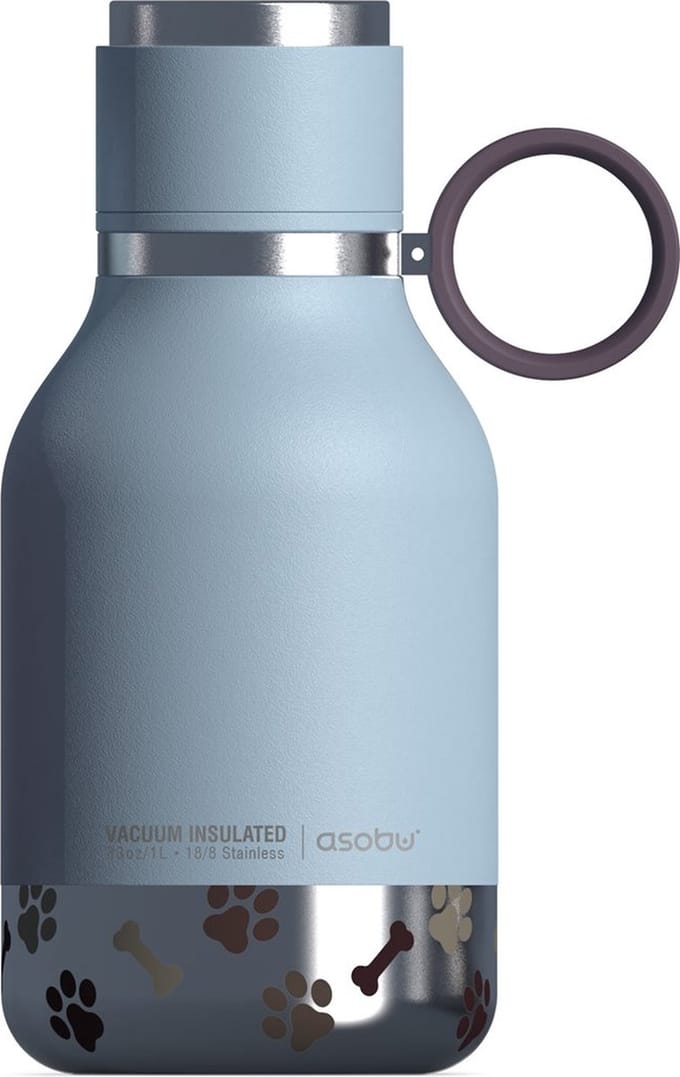 ASOBU Stainless Steel Dog Bowl Bottle Blue 975ml