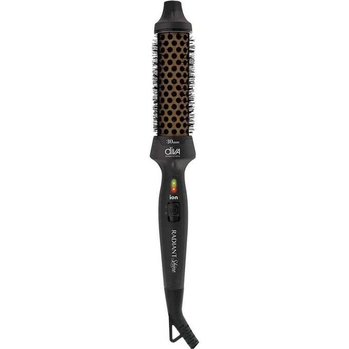 Diva Pro Keramische Warmteborstel Zwart 30mm