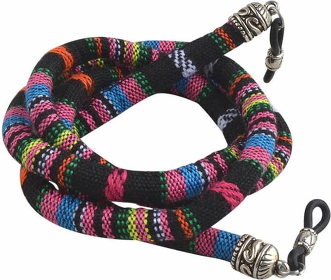 Fako Bijoux® - Brillenkoord - Boho - 6mm - 70cm - Zwart