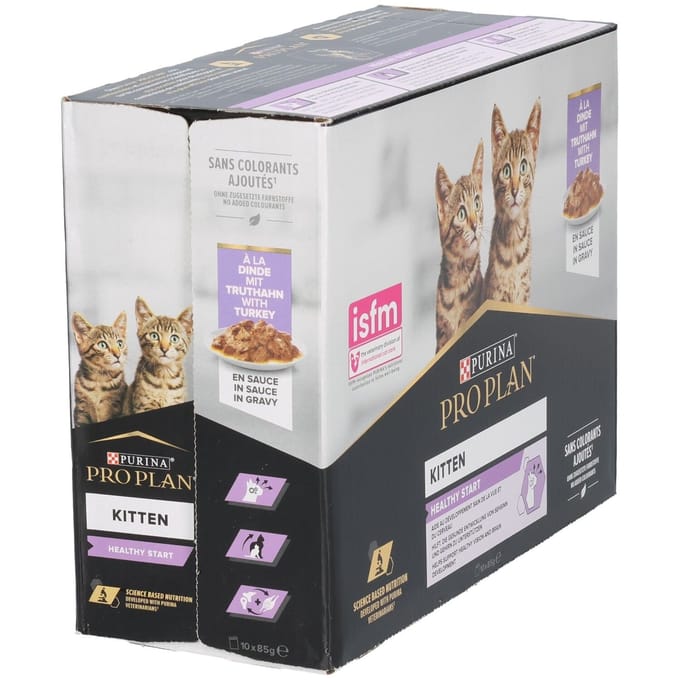 Pro Plan Junior Nutrisavour Katten Natvoer - Kalkoen - 10 x 85 g