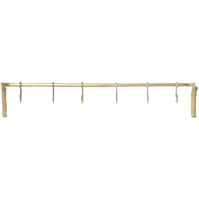 Ferm Living - Kitchen rek met haken - messing - goud