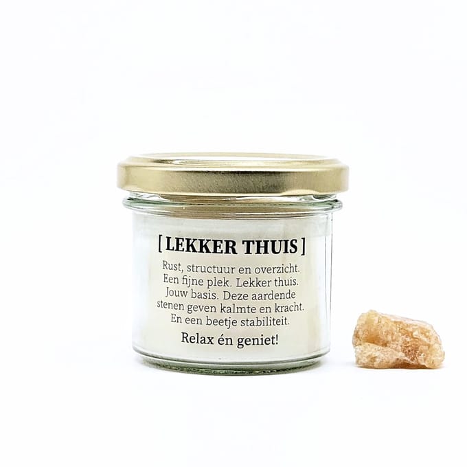 Candlelight-on - Thema kaars met edelstenen - lekker thuis - o.b.v. sojawas en etherische oliën