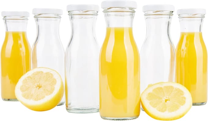 Set van 6 karaffen 150 ml + To 43 deksel wit