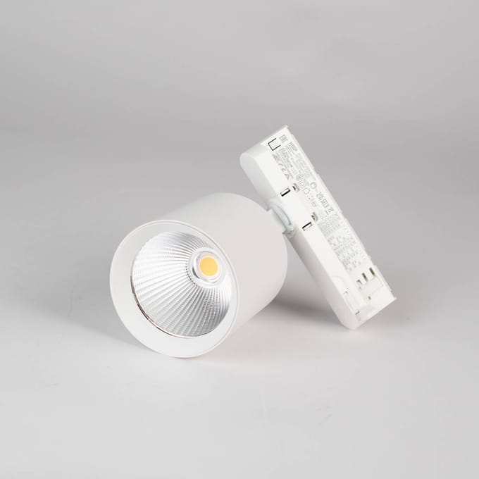 The Light Group SLC LED railspot Fox, wit, 3.000 K, 3-fasen railsysteem