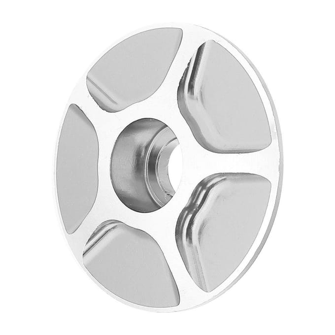 Aluminium Draadloze Racefiets Fiets Stuurpen Balhoofdkap Deksel Zilver gray