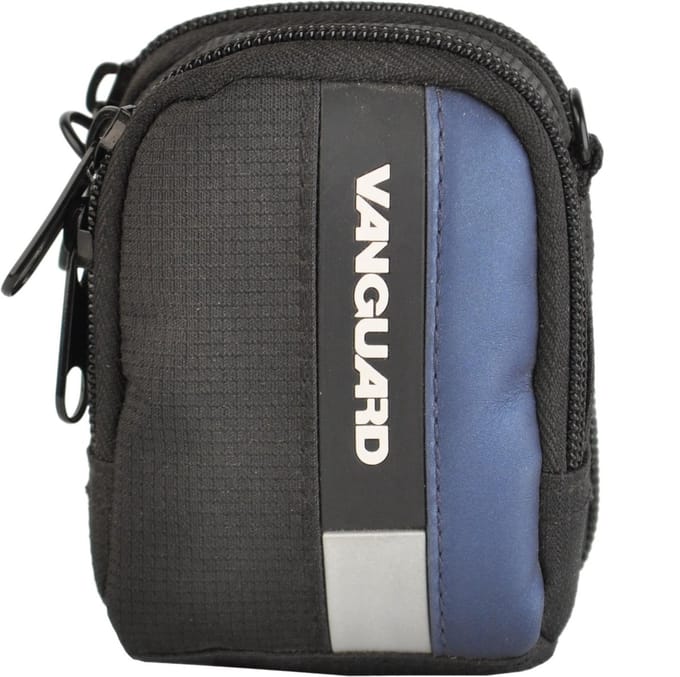 Vanguard | Java 5B | Compactcameratas | Riemclip | Schouderriem | Extra voorvak met rits | Zwart Blauw | Binnenmaat 8,5 x 5,5 x 3,5 cm