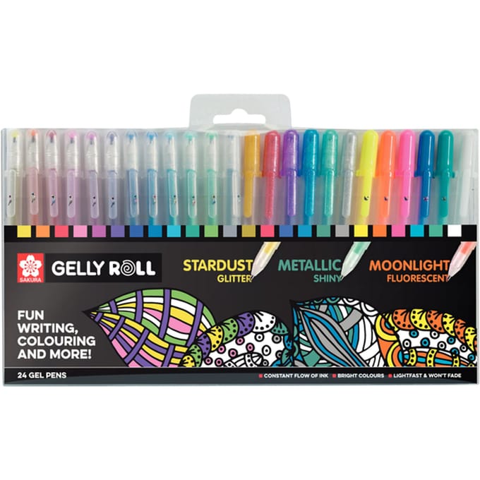 Gelpennen - Sakura - Gelly Roll 24 - 12 Stardust - 6 Metallic - 5 Moonlight