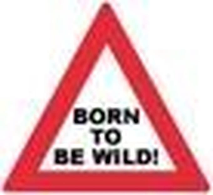 Miko verkeersbord - Born to be wild!