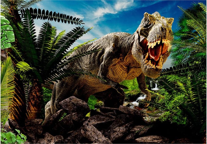 Fotobehang - Angry Tyrannosaur.