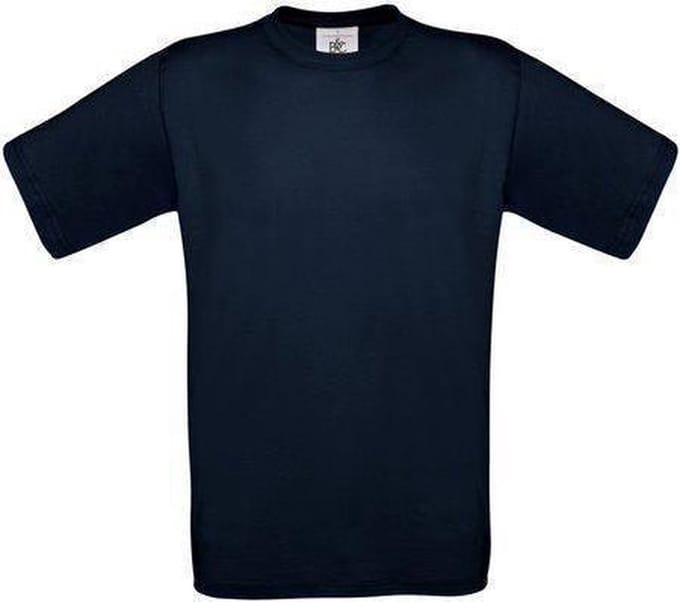 B&C Exact 150 Kids T-shirt Navy Maat 5/6 (onbedrukt - 5 stuks)