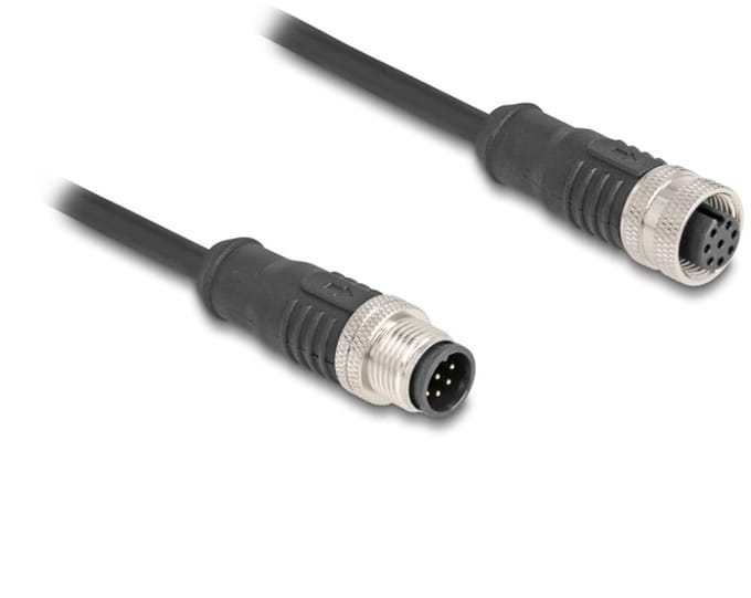 M12 8-pins A-gecodeerde industriële netwerk verlengkabel | CAT5e | PVC | 2 meter