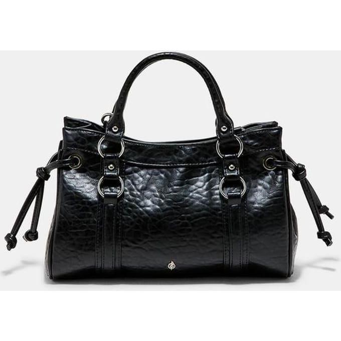 Stradivarius City schoudertas met knoopdetails  Zwart OS