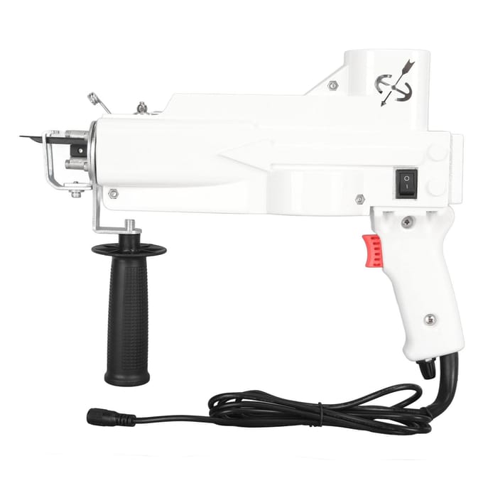 Tufting Gun Kit Gareninrijger Tool 2-in-1 Elektrische Tapijt Vloerkleed Maker Handheld Breimachine Wit EU Plug white