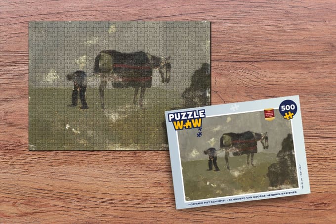 Puzzel Hoefsmid met schimmel - Schilderij van George Hendrik Breitner - Legpuzzel - Puzzel 500 stukjes