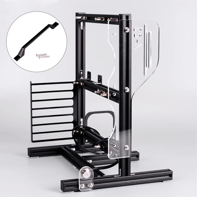 ATx M ATX ITX Open Chassis Verticaal Overklok Testplatform Chassis Rack Handvat Type 1 white