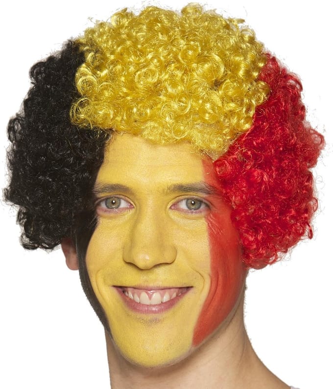 Pruik Belgische Driekleur