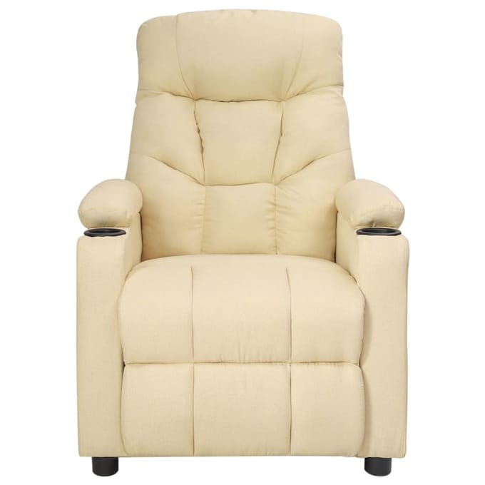 vidaXL - Fauteuil - verstelbaar - elektrisch - stof - crèmekleurig