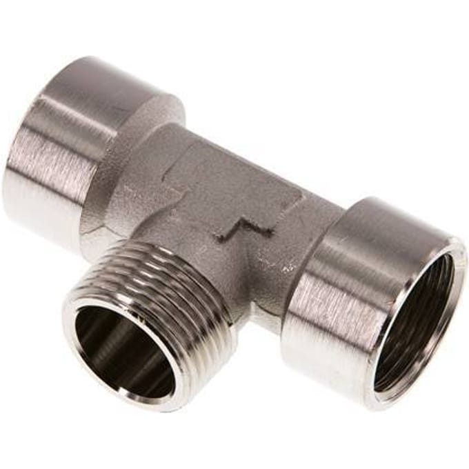 T-koppeling G1'' Binnendraad x R1'' Buitendraad Messing vernikkeld 16 bar (224.8psi)