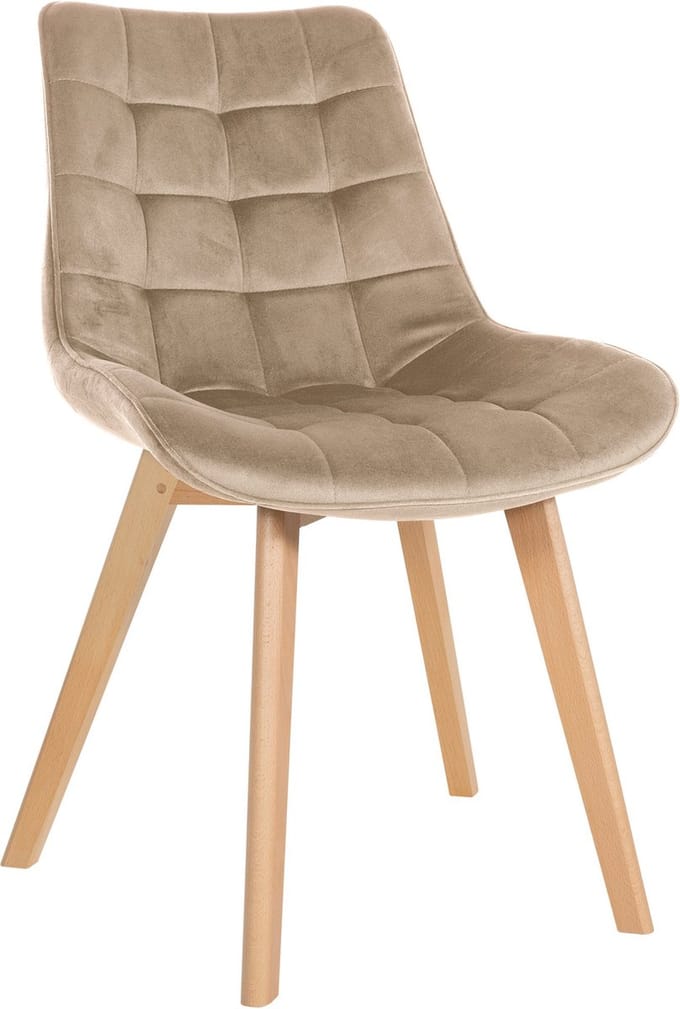 CLP Brook Eetkamerstoel - Hout frame - Fluweel - Velvet - bruin