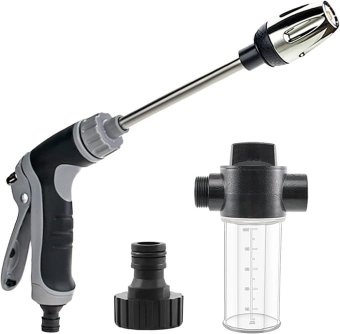 Draagbare Wasspuit - Schuimreiniger - Auto Reinigen - Drie Sproeiopties - 41 cm - Zwart